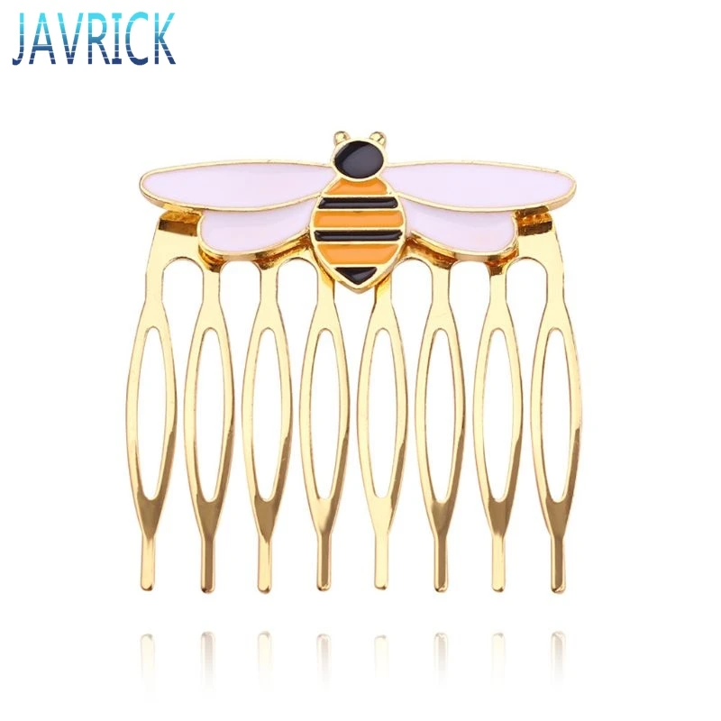 Для женщин шпильки чудесное пчелиный гребень золотой для волос Божья коровка