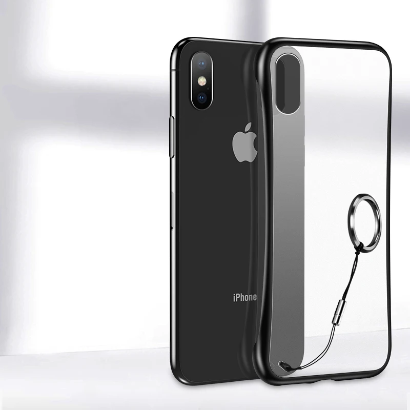 UPaitou Бескаркасный Прозрачный чехол для iphone XR X XS Max 7 8 6 5 G S Plus Матовый Жесткий Чехол