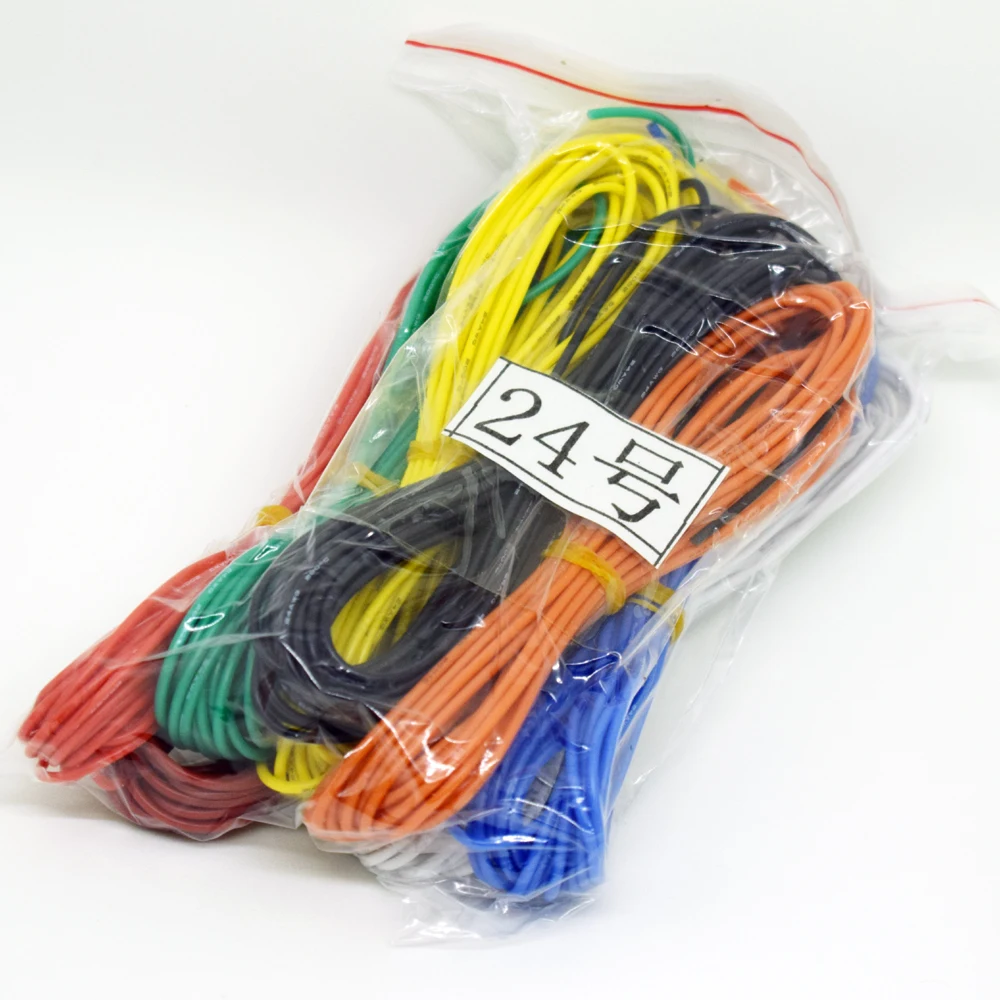10 м/33 фута 24awg гибкий мягкий силиконовый провод оловянный медный