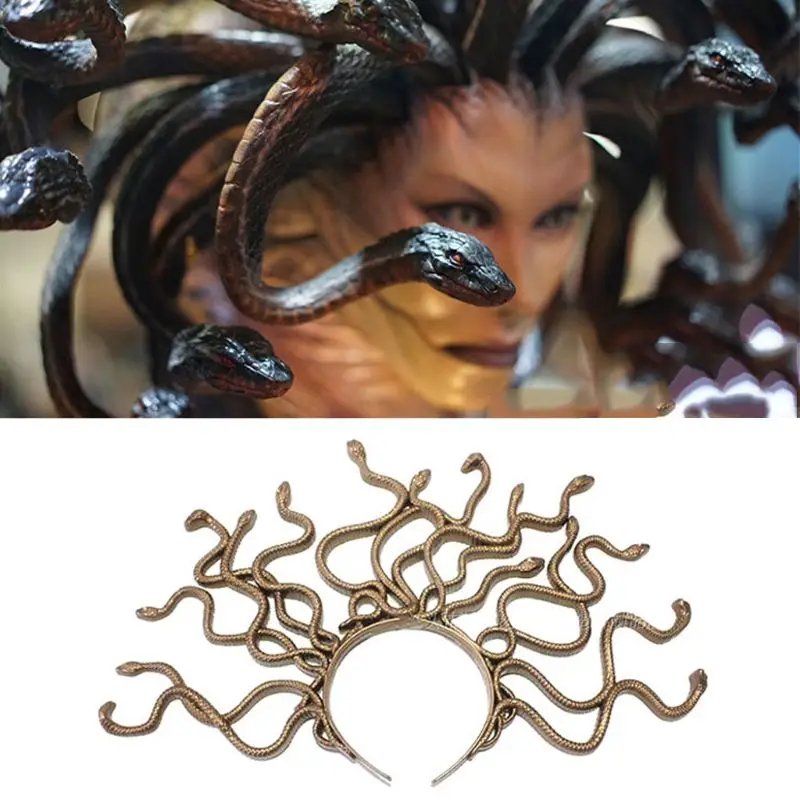 Винтажная повязка на голову Medusa костюм змейки Хэллоуин головной убор для косплея