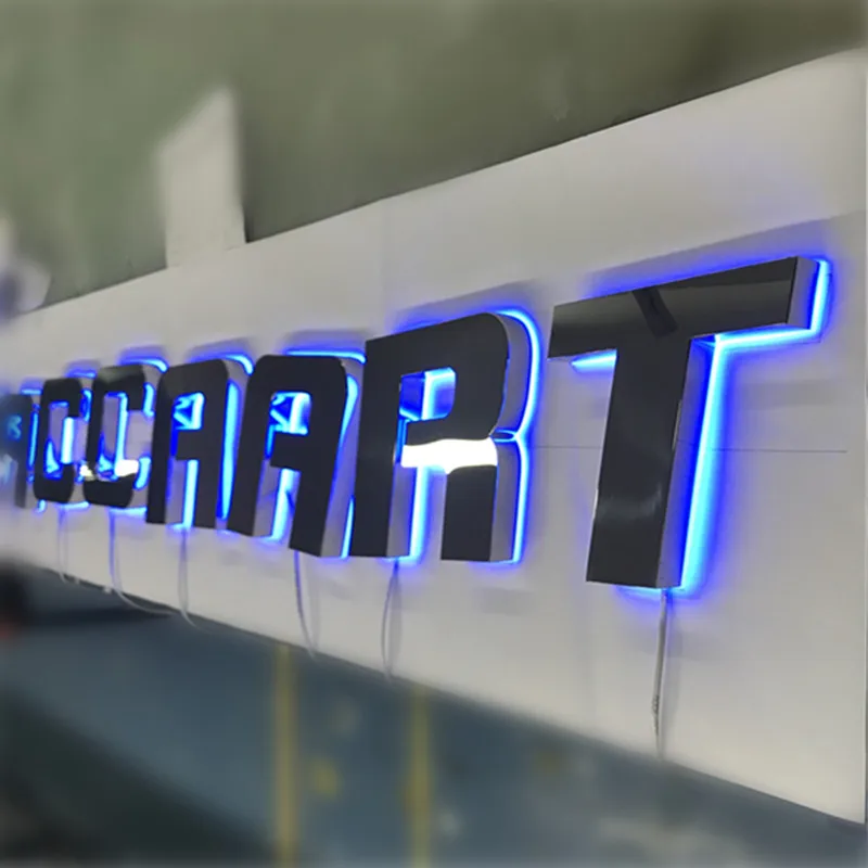 Металлическая Подгонянная задняя подсветка Led освещение вывеска 3D акриловая Halo