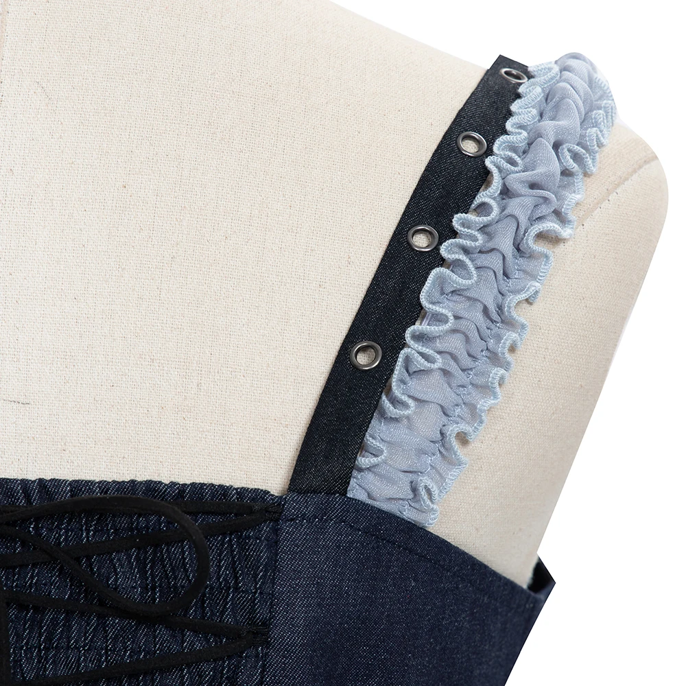 

Melonshow Gothic Lolita Top Plus Size Blue Lolita Vest Women Outwear Kawaii Clothes Cute Girls