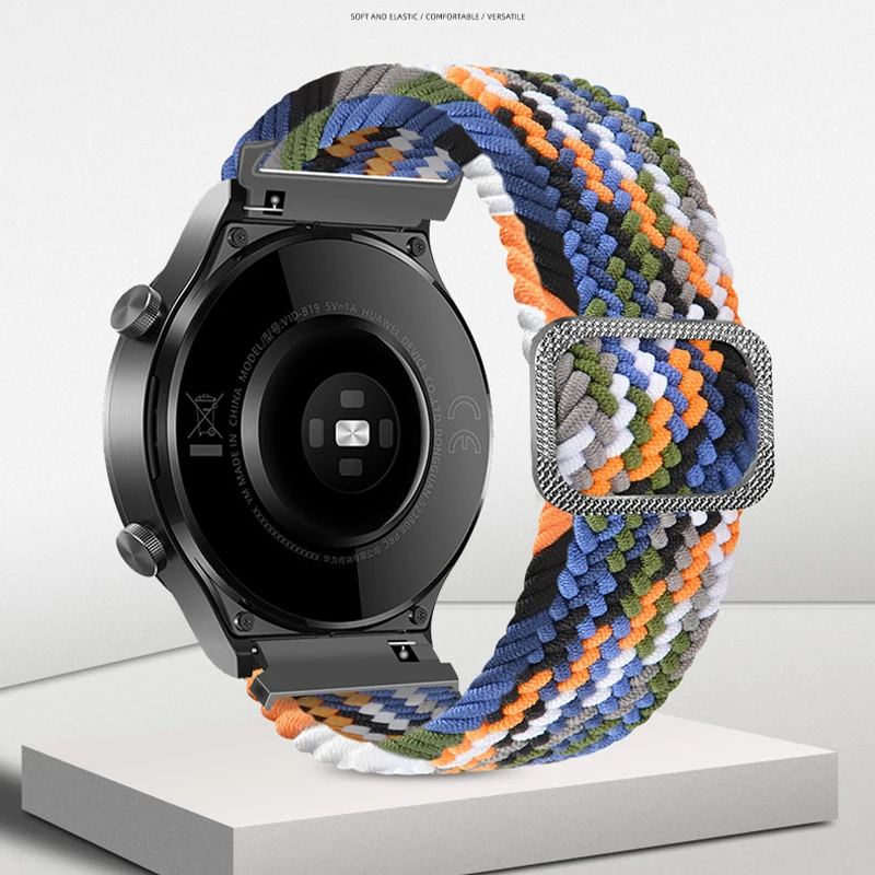 Ремешок для часов 22 мм 20 плетеный нейлоновый ремешок соло эластичный