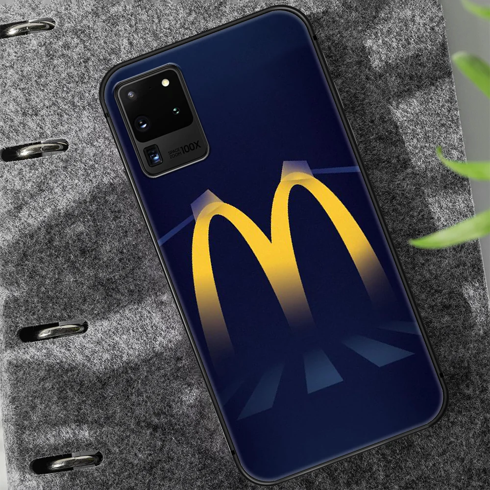 

McDonalds M popular Phone Case Cover Hull For Samsung Galaxy S 7 8 9 10 e 20 FE edge uitra plus Note 9 10 20 black Waterproof
