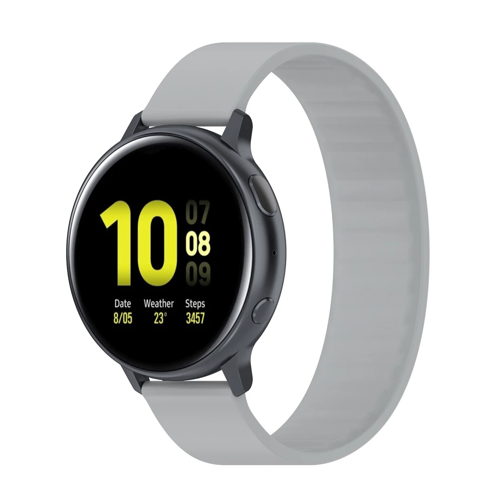 18mm 22mm 20mm Solo Loop Band For Samsung Galaxy Watch 3 41 45mm Gear S2 S3 Silica Gel Elastic Strap For Huawei GT 2 Amazfit Bip