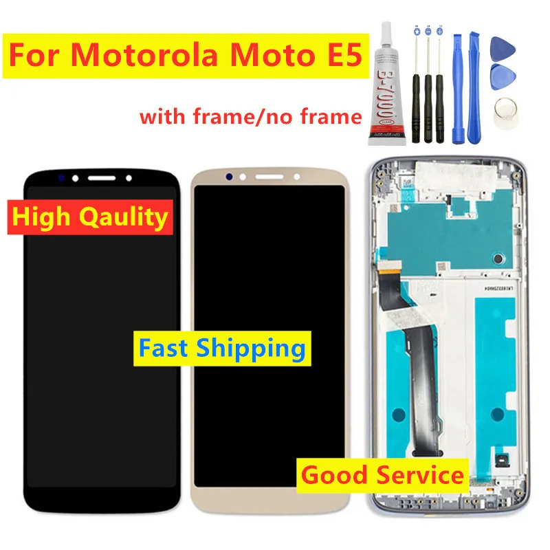 5,7 дюймов протестирован для Motorola Moto E5 XT1944 ЖК-дисплей с рамкой для Moto E5 XT1944 ЖК-экран в сборе с бесплатными инструментами