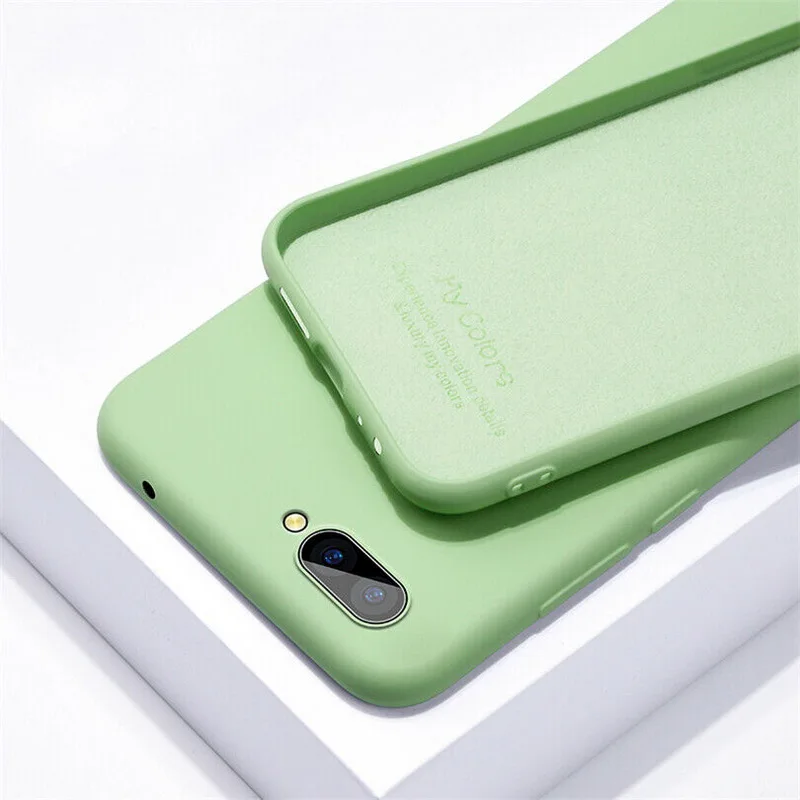 Matcha Green For OPPO R17 R15 R11 Pro A83 F11 Shockproof Liquid Silicone Soft Thin Cover Case For OPPO Reno 10X Zoom F9 Pro A7X A3 A83 Coque - Цвет: Matcha Green