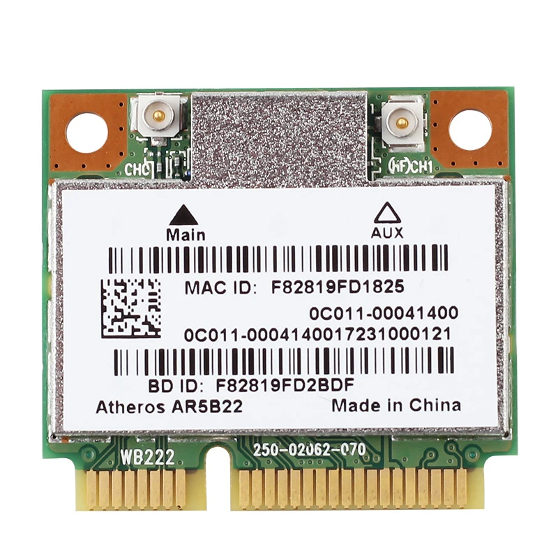 Двухдиапазонная Беспроводная WLAN мини Pci E Wi Fi карта Atheros AR5B22 300 Мбит/с адаптер с