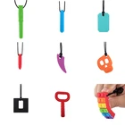 1 шт. жевательное Сенсорное ожерелье с кирпичом жевательные Детские Силиконовые игрушки-грызунки для детей с аутизмом детский уход без бисфенола А