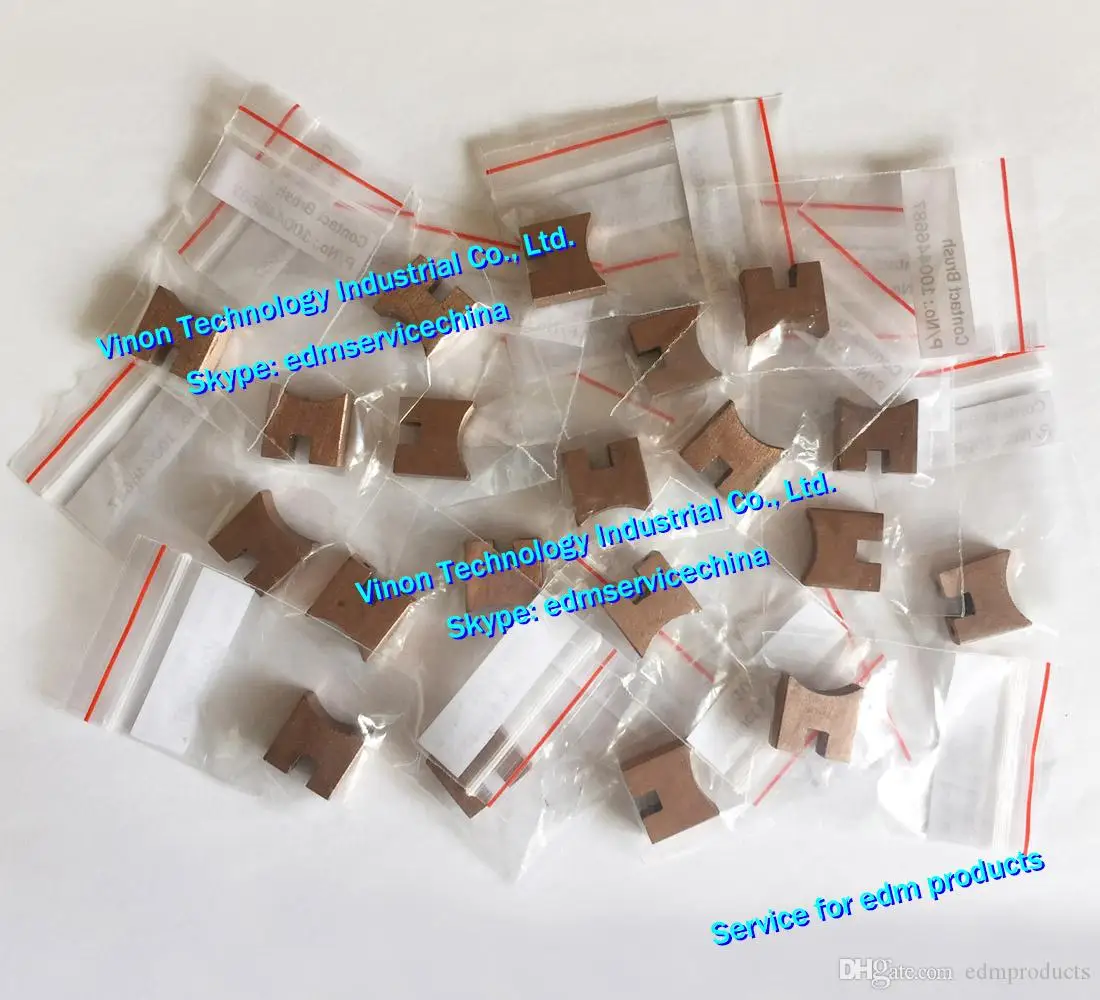 

(2pcs/lot) 100446687 edm Contact Brush 15Lx16Hx6 Lower for ROBOFIL 290,300,310 Charmilles edm spare parts Carbon Brush 100.446.6