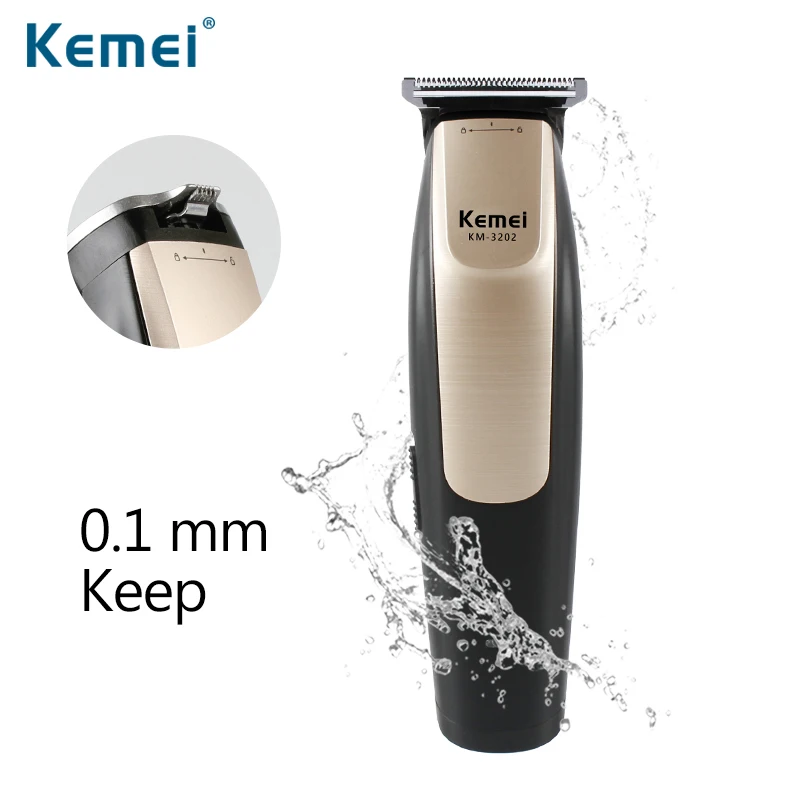 Kemei 0.1 mm Short Hair Trimmer Keimei Electric Razor Kemel Cordless Beard Clipper Kamei Kemey Moustache Whisker Cutting Machine