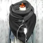 Модная женская шаль с милым рисунком кошки, Женская Ретро многофункциональная шаль, шарф на пуговицах, женский платок, шарф
