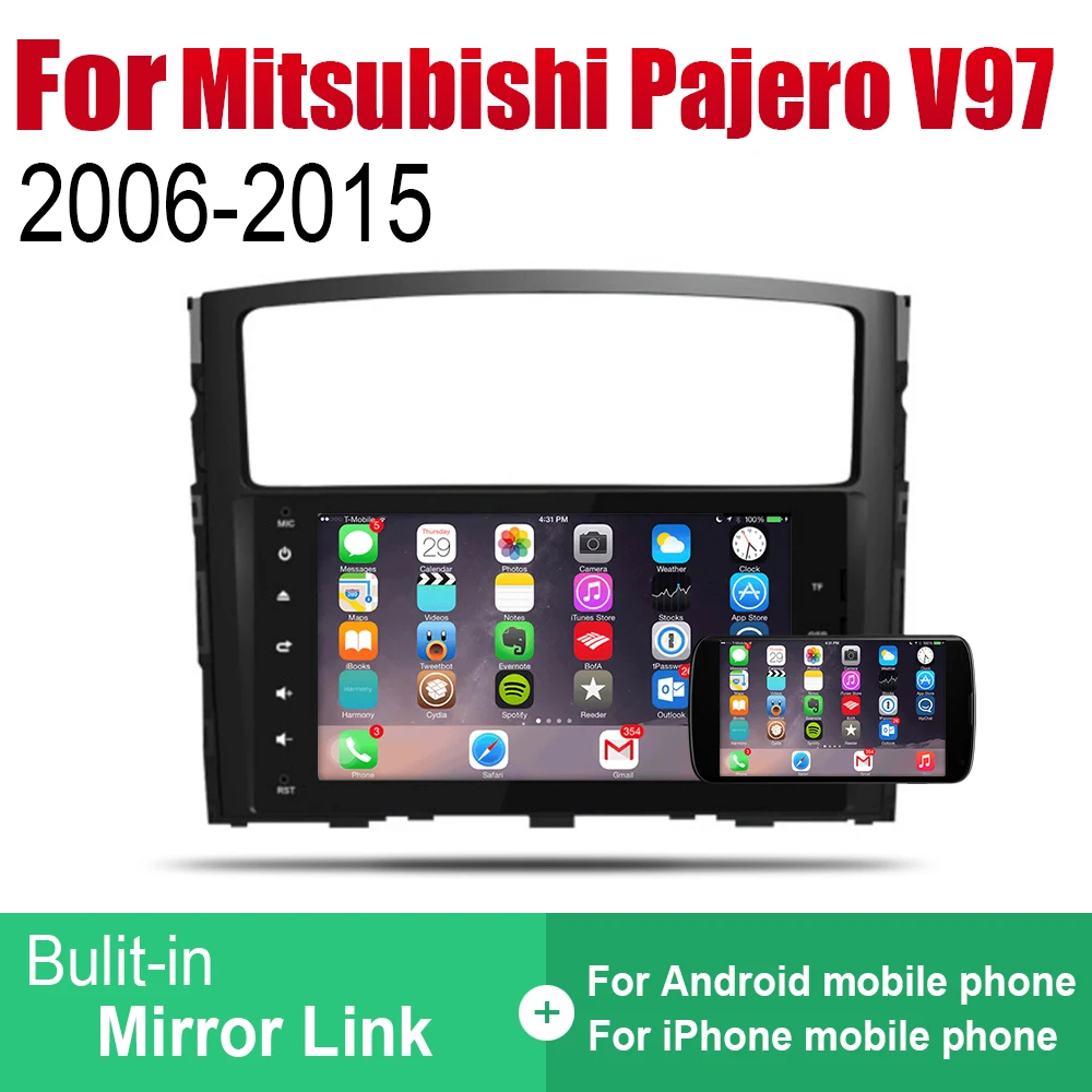 Android автомобильный GPS Navi для Mitsubishi Pajero V97 2006 2007 2008 2009 2010 2011 2012 2013 2014 2015 плеер