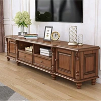 northern europe solid wood tv stand wine cabinet combination living room furniture set log floor cabinet simple and modern