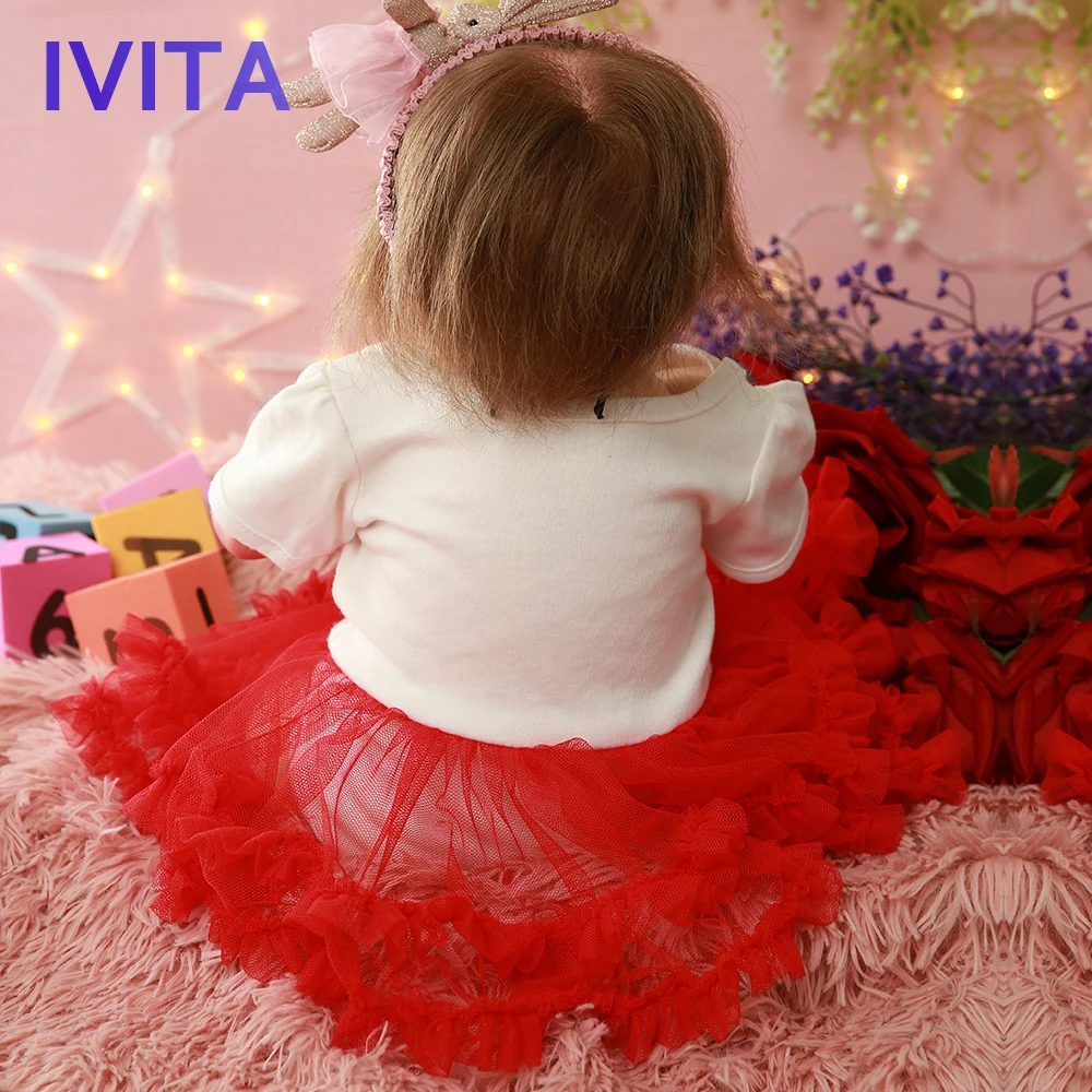 Милая силиконовая кукла IVITA DS1802 ручной работы Реалистичная игрушка для маленькой