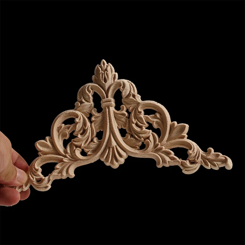 Аппликации из натурального дерева прямоугольные неокрашенные для мебели шкафа |