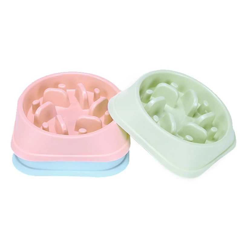 Миски для еды животных миска медленной кормушки собак кошек тренировок против