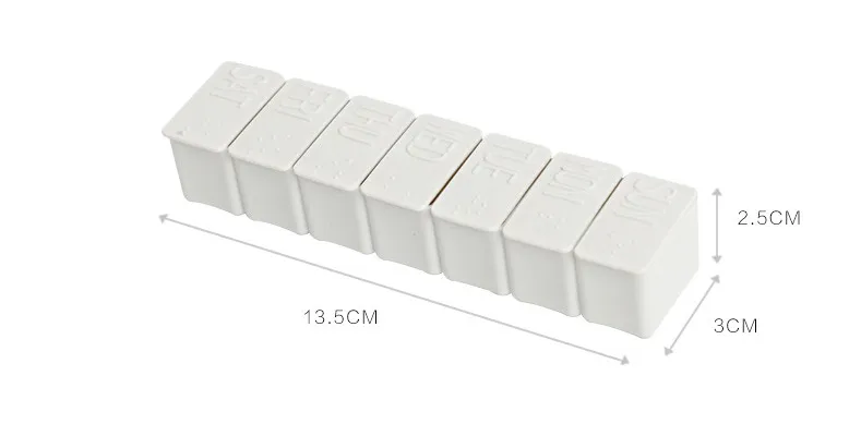 Портативный 7 дней держатель для таблеток Еженедельный медицинский органайзер