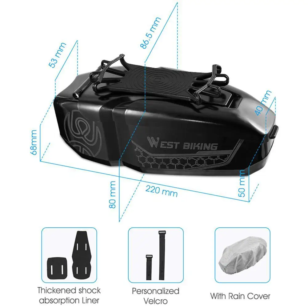

Bike Bag Mountain Road Bike Bag Waterproof Mobile Phone Bag Bike Riding Bag Equipment Bag Rack Storage Front M8P7