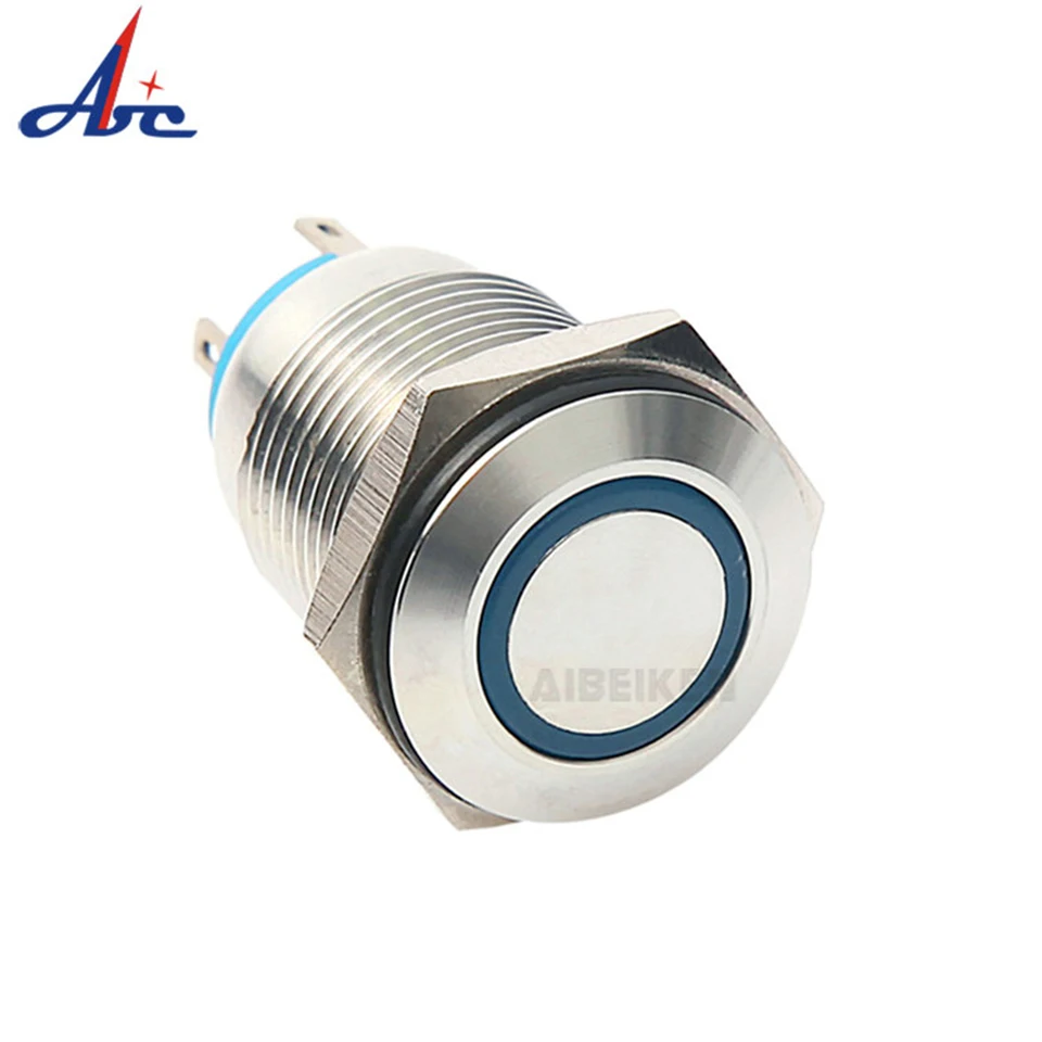 16 мм диаметр крепления мгновенного действия 1NO 12 В красный синий желтый белый