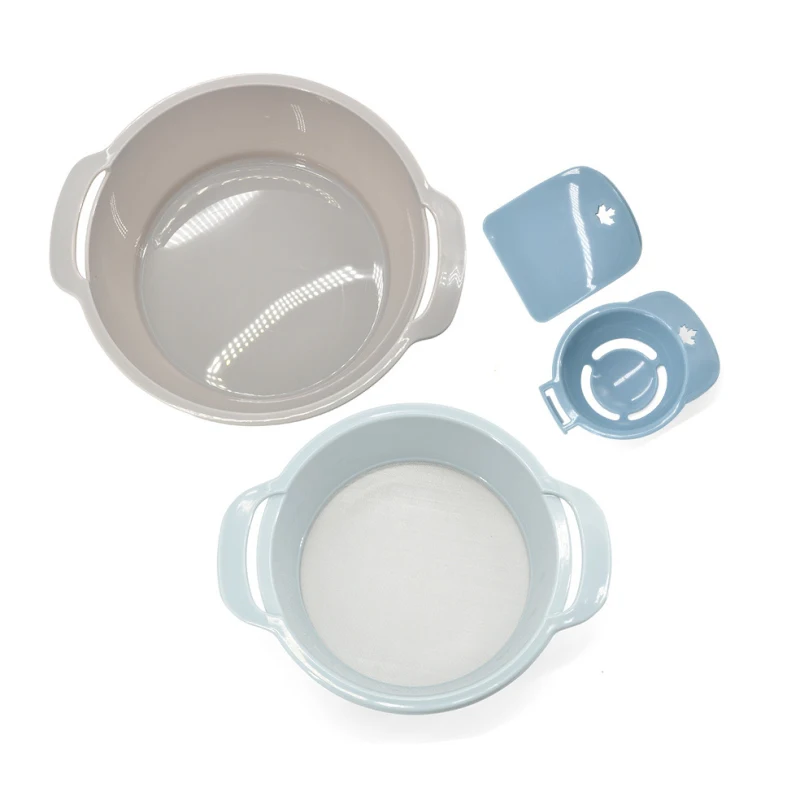 

Flour Sieve For Baking Bakeware Set 8-Inch Sieves Fine Mesh Strainer Egg Separator Scraper Set Of 4 Stainless Steel Sifter Round