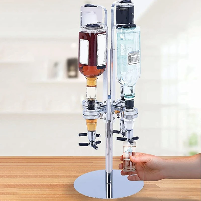 4 вращающимися головками Нержавеющая сталь вина сок коктейль Стенд напитки