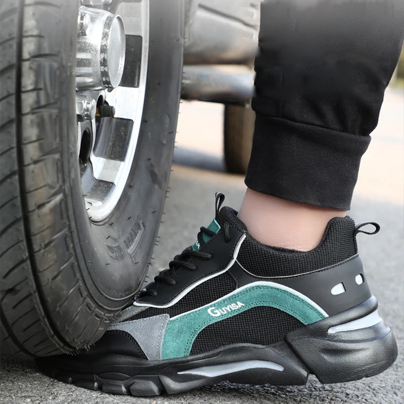 

High Quality Men's Shoes Safety Boots For Men Steel Toe Cap Protective Work Shoes Non-Slip Work Boots Men's Construction Shoes