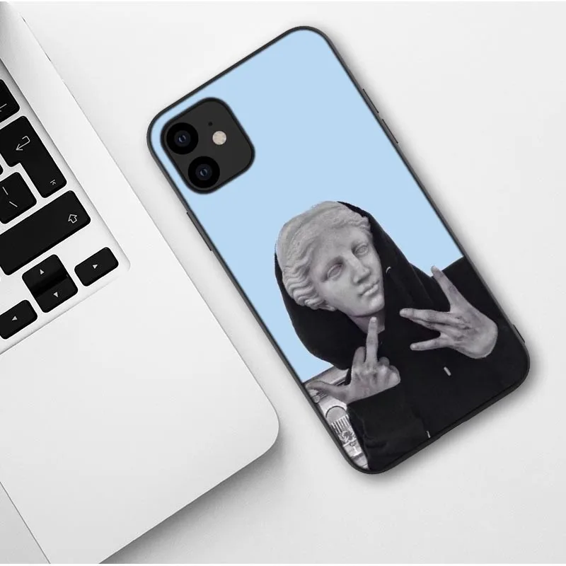 TPU Чехол для телефона iPhone 11 Pro Max Mona Lisa забавные имитирующие художественные картины Рождение Венеры мягкий чехол для iPhone XR XS MAX - Цвет: TPU