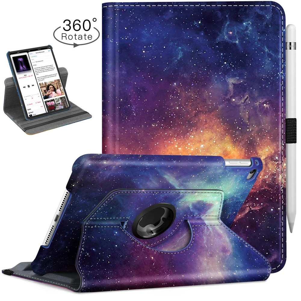Кожаный чехол для iPad 10 2 на 360 градусов вращающийся подставка 2019 Wakeup/Sleep 7 го
