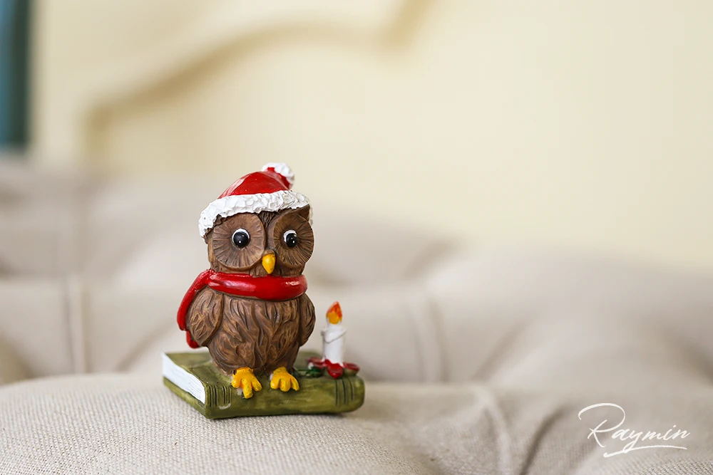 Ландшафтная кукла &quotСова&quot смола Рождественский домашний сад DIY Декор