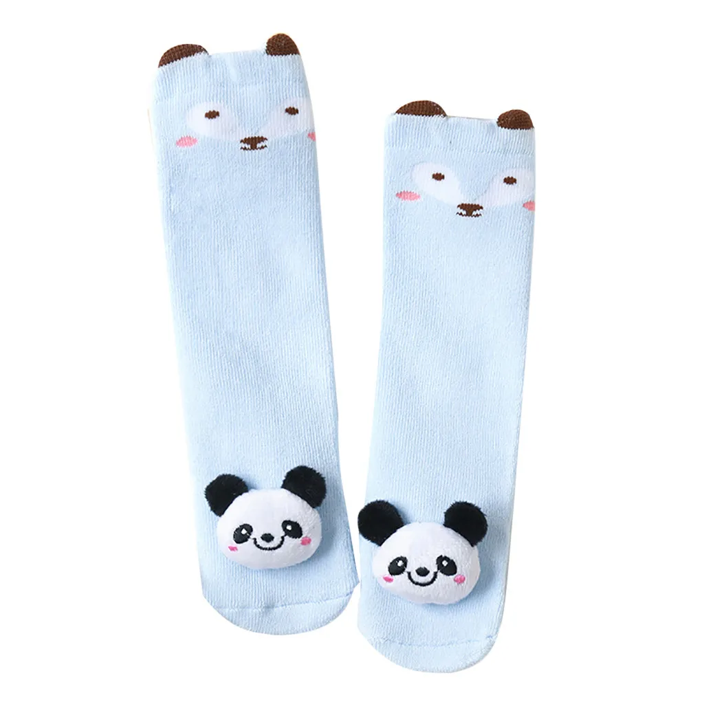 Мультяшные милые носки малыш новорожденный младенец девочки зима утолщенные