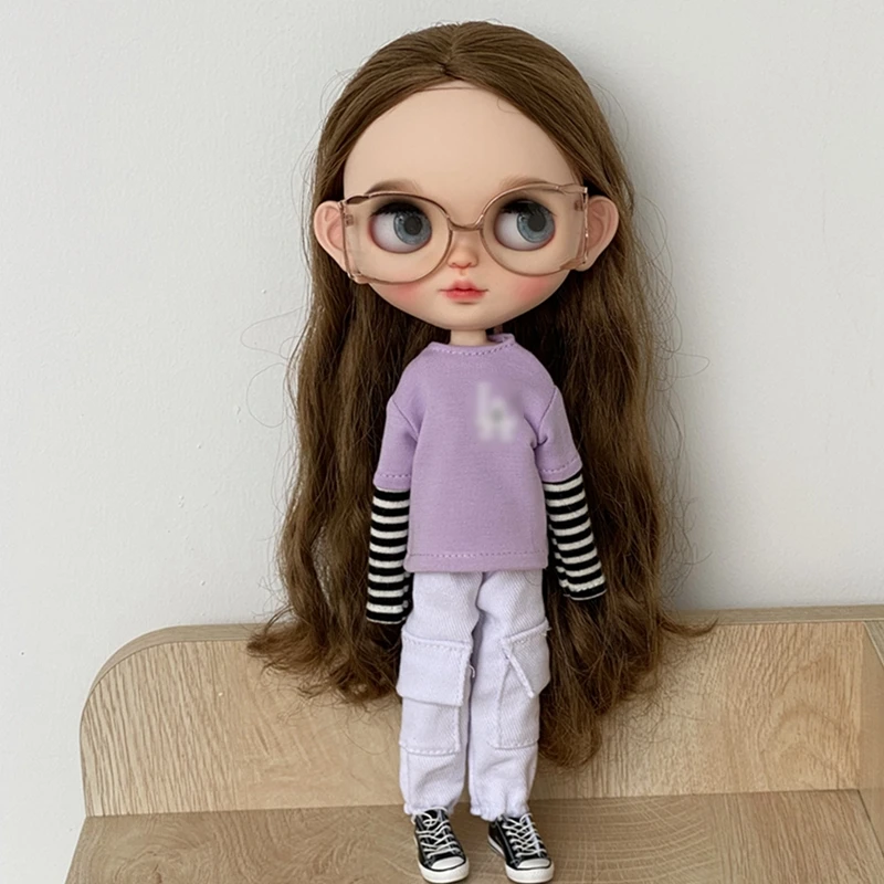 

Одежда для кукол Blyth OB24 Azone Licca OB22 BJS, верхняя и нижняя рубашка, штаны LE05