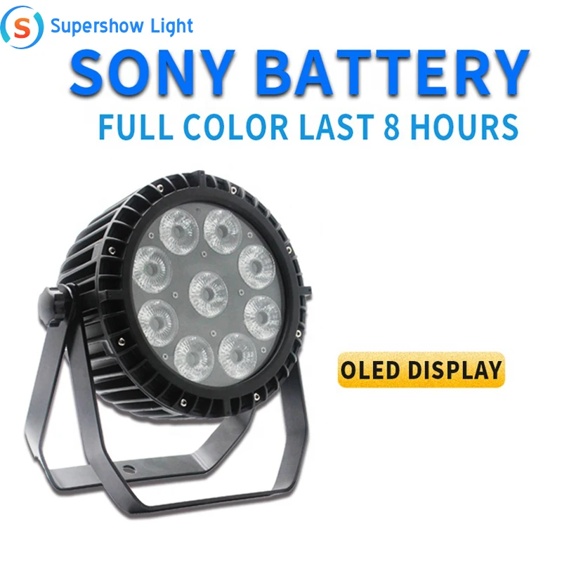 

RGBWA УФ 6IN1 9x18 Вт Водонепроницаемый Батарея светодиодный Par Светильник