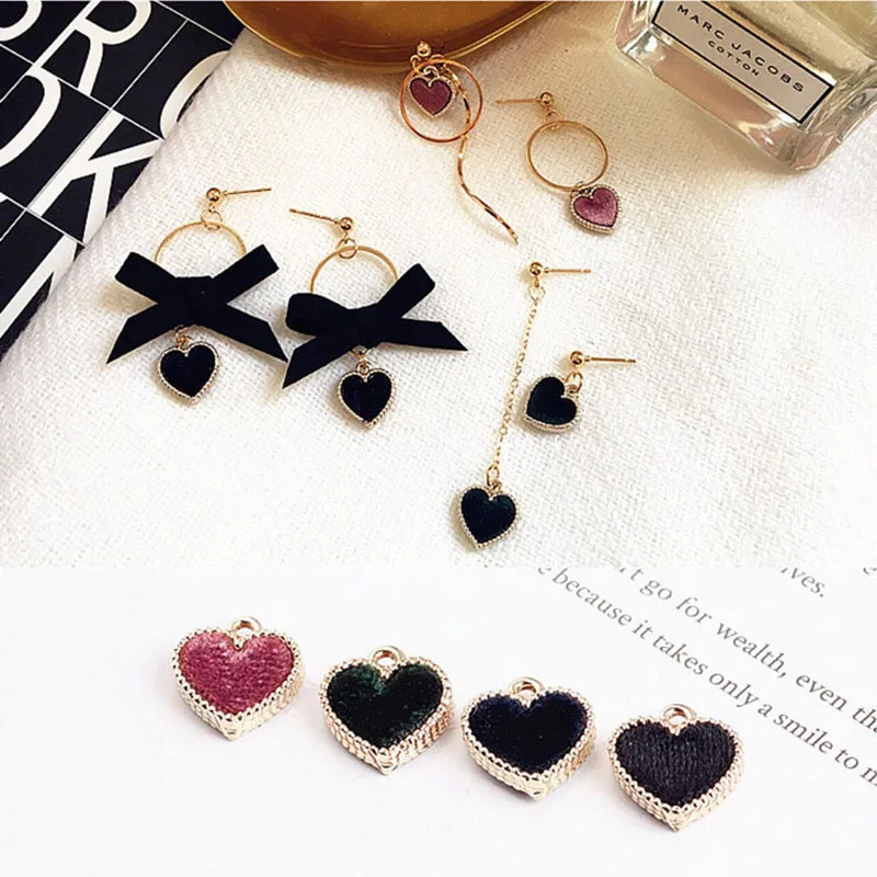 10 шт. золотые бархатные висячие серьги милые для женщин капли кулон оптовая