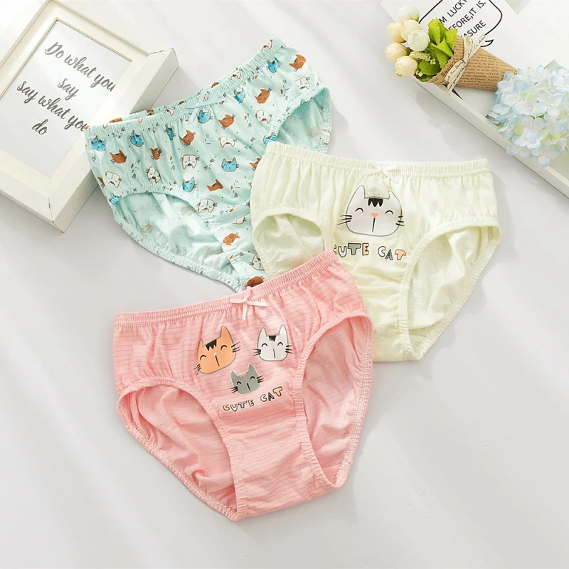 5 шт./Лот хлопковые трусы для девочек подростков|Трусики| |