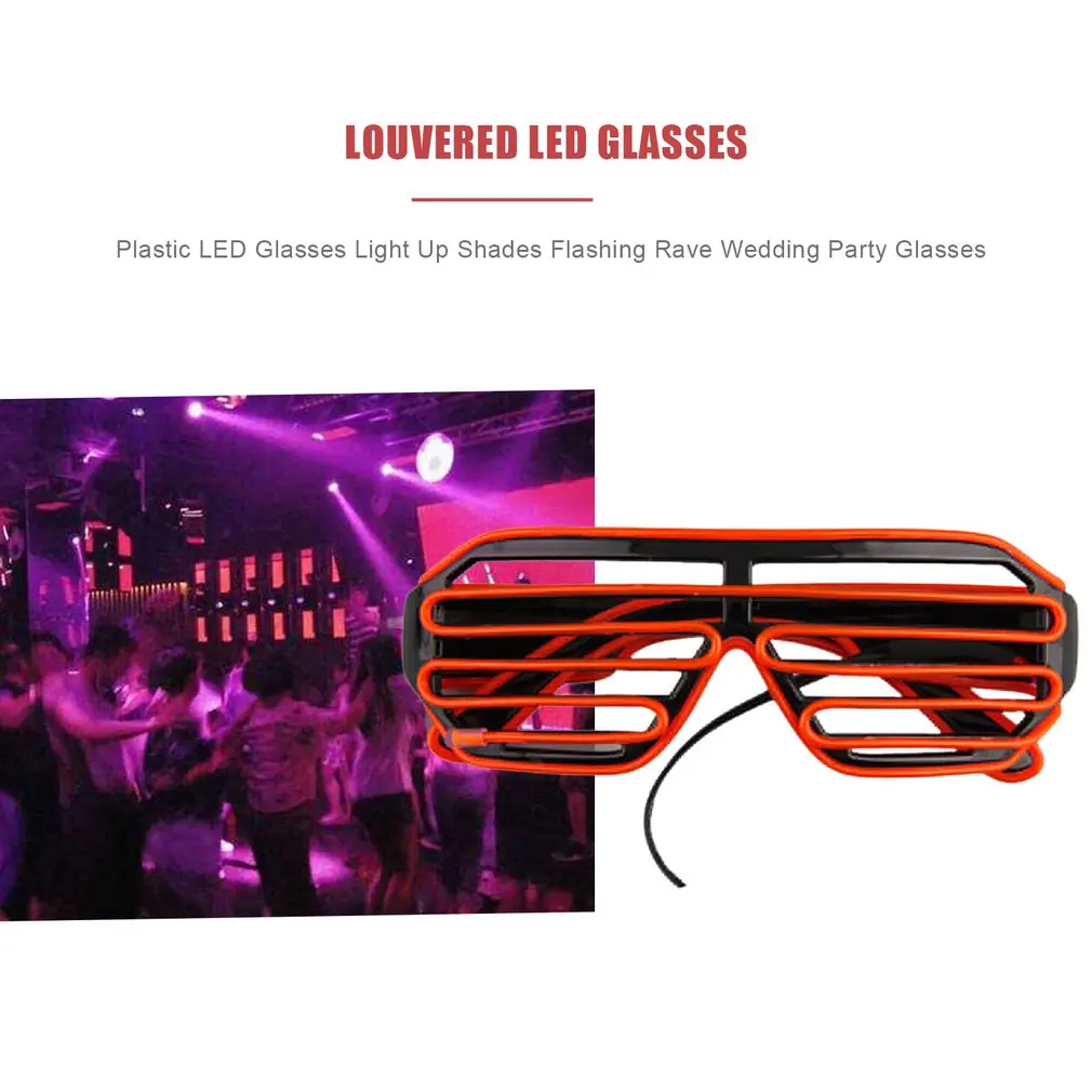 

LED Glasses Light Up Shades Flashing Rave Wedding Party Indoor/Outdoor Night Shows Activities Christmas decors Wholesale
