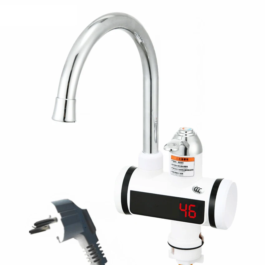 

Heated Tap for Home Kitchen Instant Tankless Faucet Hot Water Electric Heating 220V Electric Flow Water Heater Tap 110V 3000W