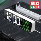 Светодиодный цифровой будильник для спальни, USB-будильник, настольный таймер с подсветкой, дисплей температуры, будильник, часы для спальни