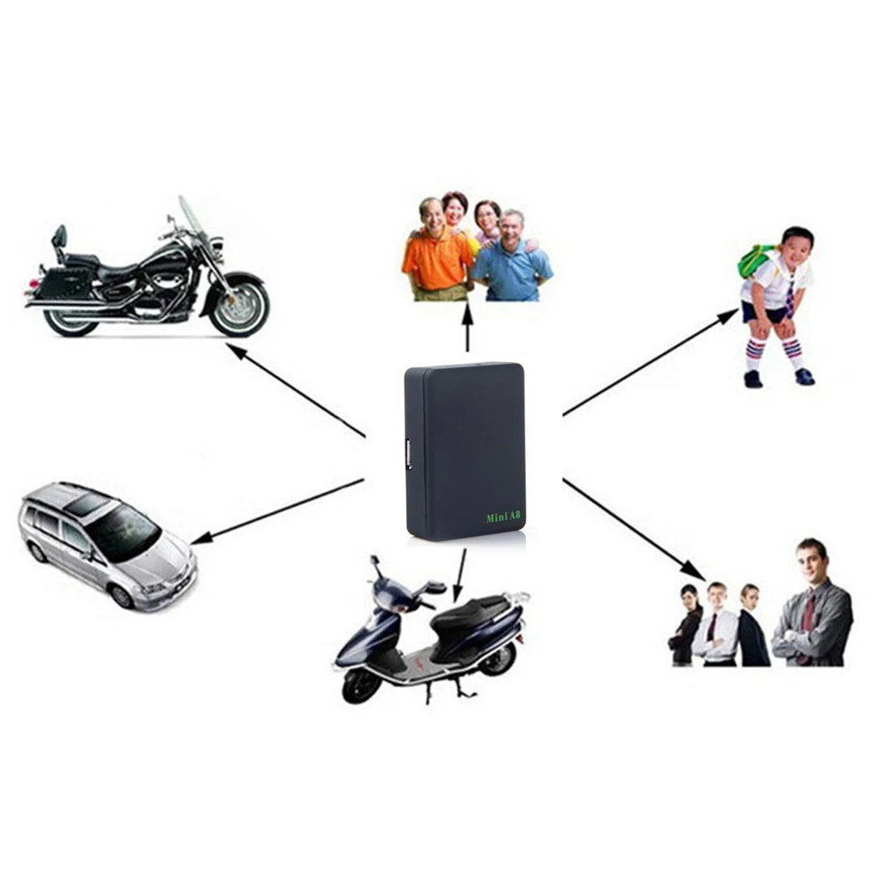 A8 Mini Gsm/gprs трекер Gps в реальном времени с кнопкой Sos для автомобилей детей старшего