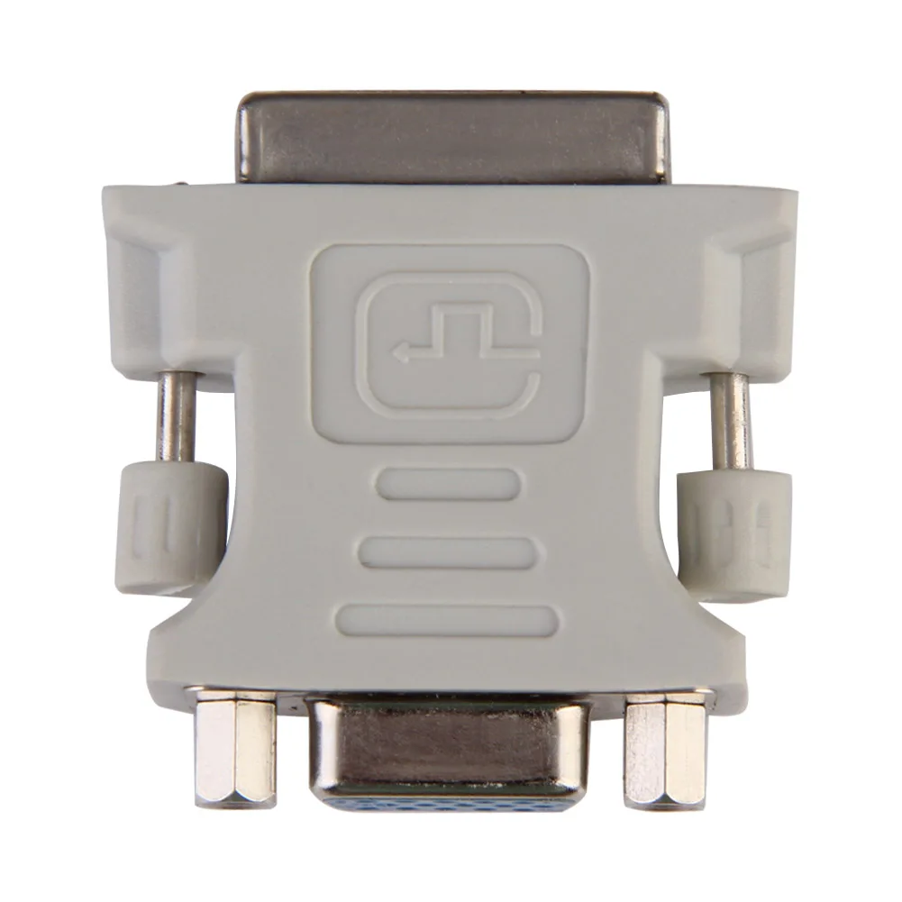DVI-I 24 + 5-Pin DVI To VGA Male-To-Female Video Converter Adapter For PC Computers, Graphics Cards, And 1080P HDTV Monitors