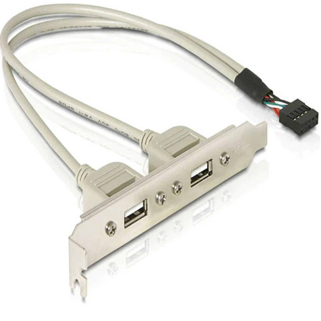 Кабель удлинитель с 2 портами USB 0 на 9 контактов|Компьютерные кабели и разъемы| |