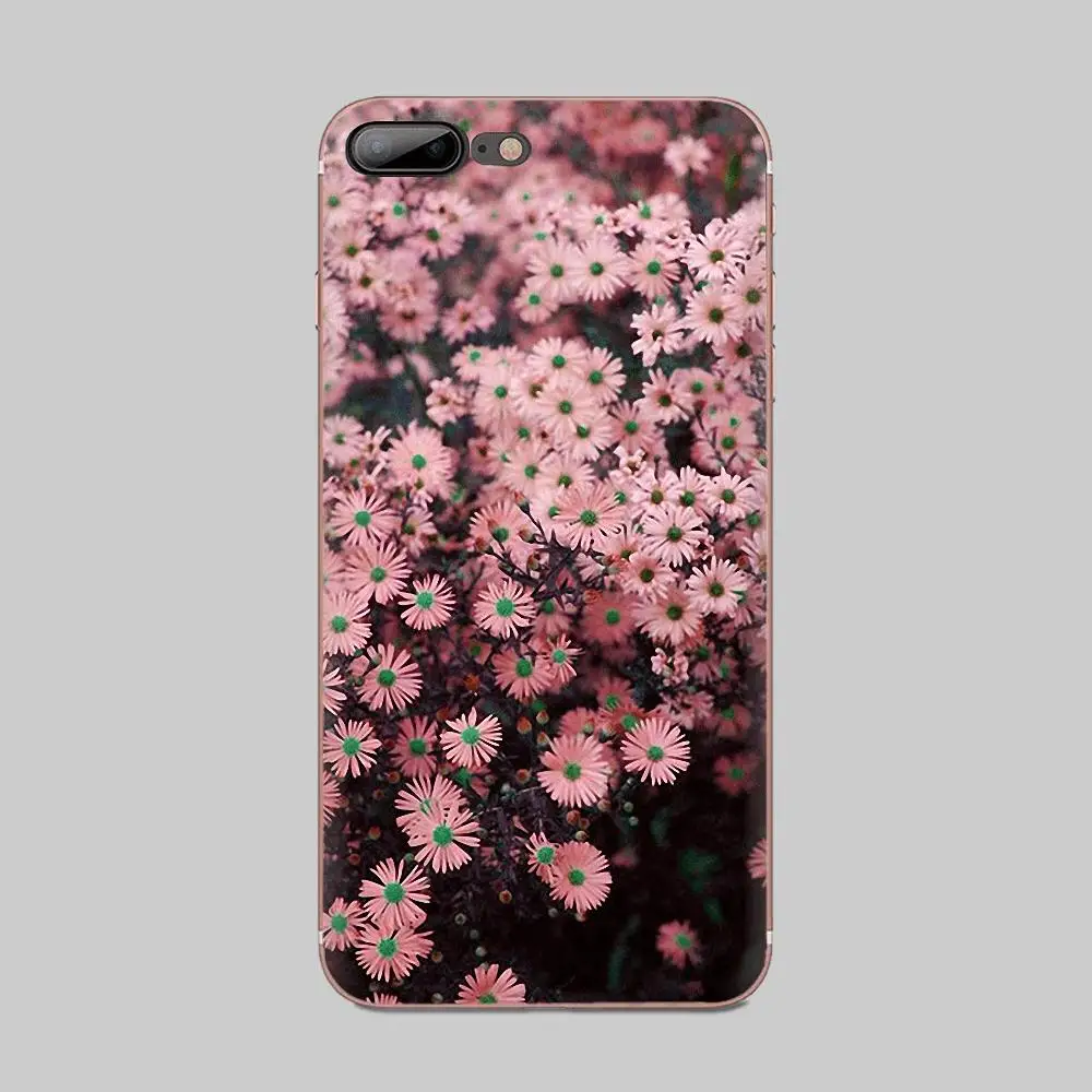 Прозрачная мягкая оболочка большой полосы из розовых цветочков на huawei Honor 4C 5A 5C 5X6