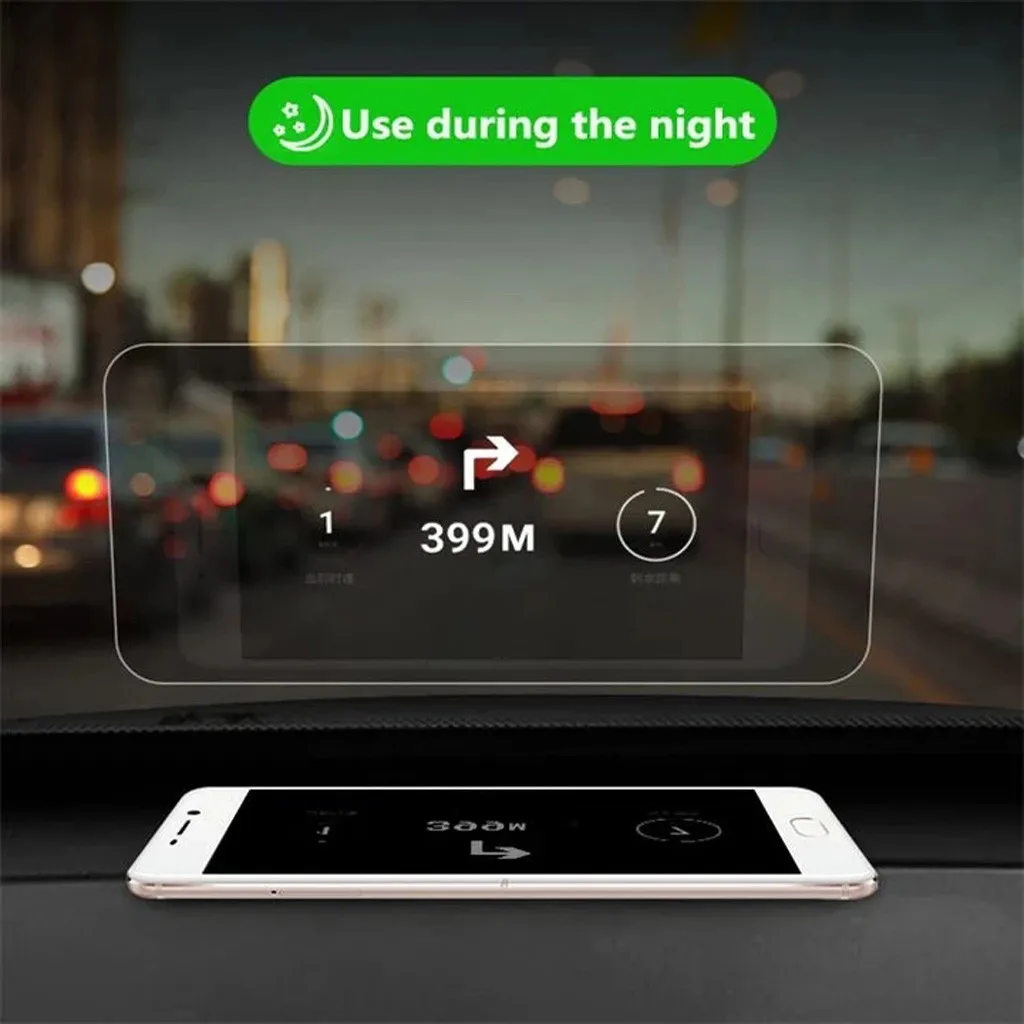 16*12 см GPS навигационные инструменты OBD HUD Пленка премиум Head Up Display светоотражающая