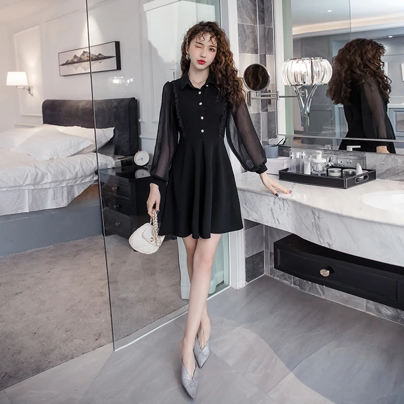 

COIGARSAM Women one-piece dress korean Dresses Black 8251