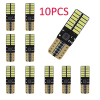 10pcs t10 led auto lamp car w5w canbus 4014 24smd 6000k light clearance lights reading lights