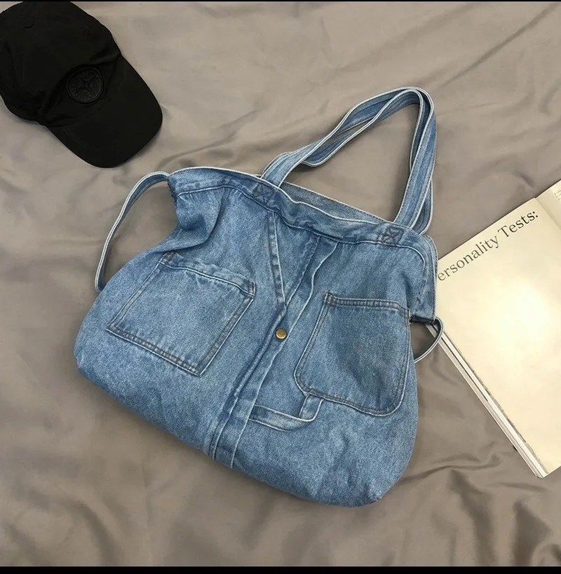 

High Quality Denim Shoulder Hand Bag for Woman Shoulder Bag Crossbody Casual Jeans Bags Women Handbags Denim Bag Shopping Bag
