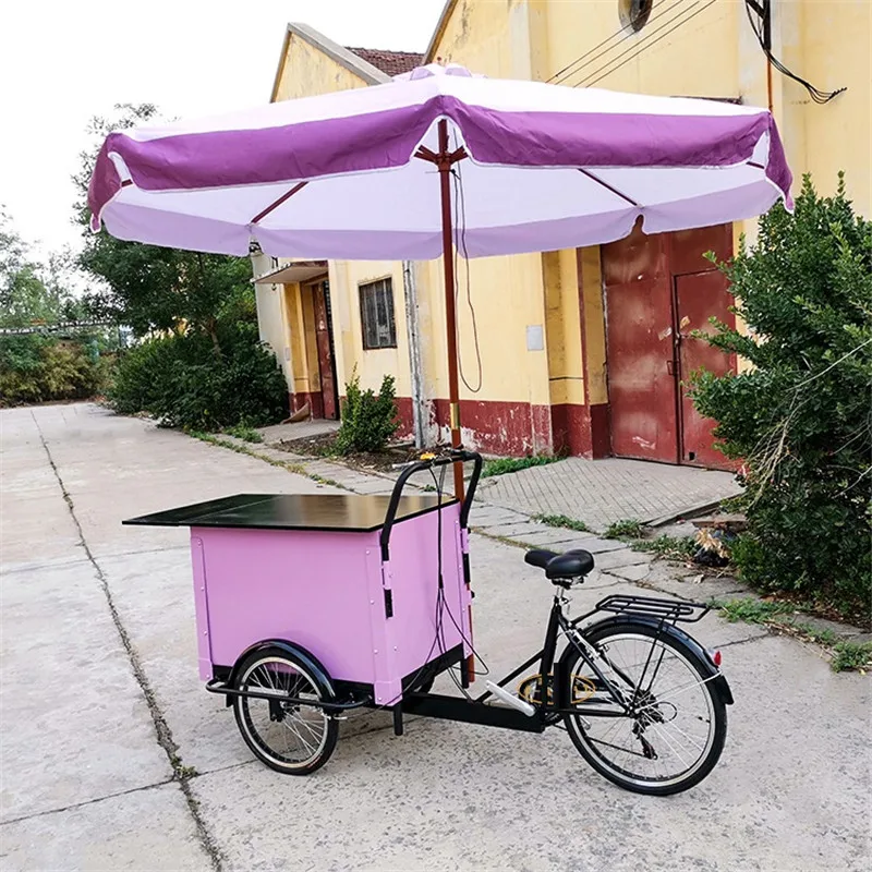 Уличный мобильный велосипед для взрослых электрический кофе грузовой закуски