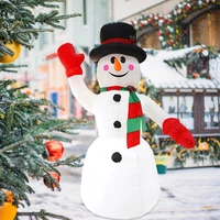 christmas inflatable model snowman red gloves with led light garden decor airblown dolls toys holiday household party accessory