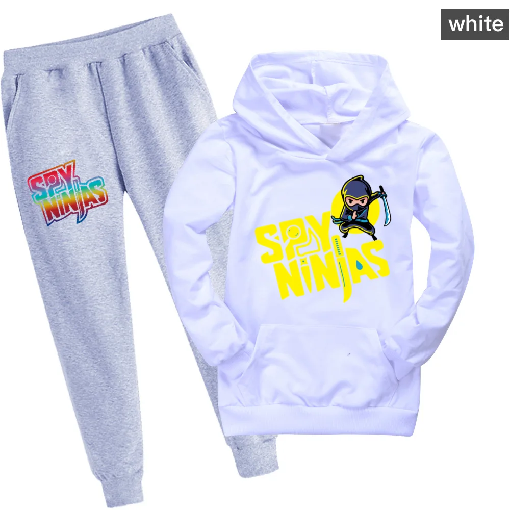 New Children's Hoodie Boy Cartoon SPY NINJAS Sweatshirt + Pants Set Youth Kids Autumn Clothes Girl Clothing Set 3-16Years Old