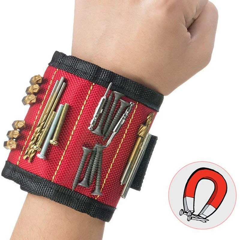 Новый Прочный магнитный браслет Портативная сумка для инструментов винтов гаек